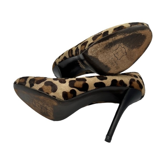 STUART WEITZMAN Pipespy Leopard-print Calf Hair Peep-Toe Platform Pump - Picture 13 of 13